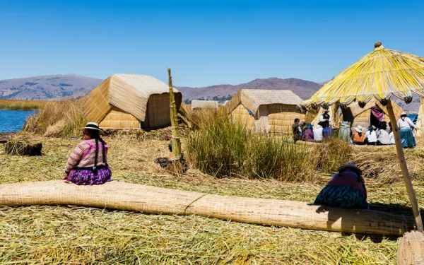 Lake Titicaca bordering Peru and Bolivia in the Andes Mountains, Photo credit: Wikimedia Commons
