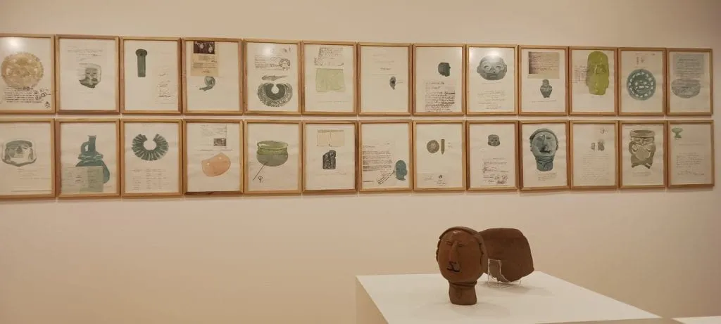 Art pieces on the wall