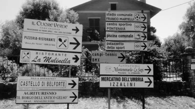 road signs in italy